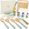 Wooden Cooking & Baking Set for Kids, Sage Green - Play Kits - 1 - thumbnail