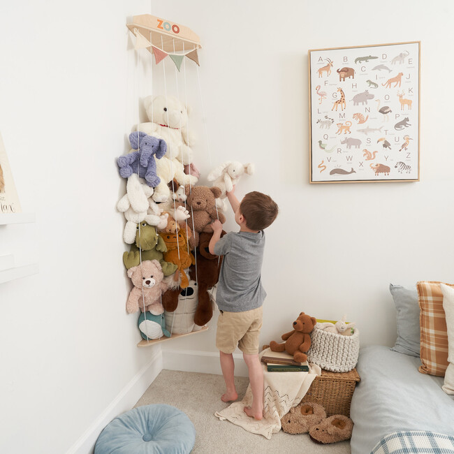 Stuffed Animal Storage Zoo with Decorative Muslin Garland - Storage - 3