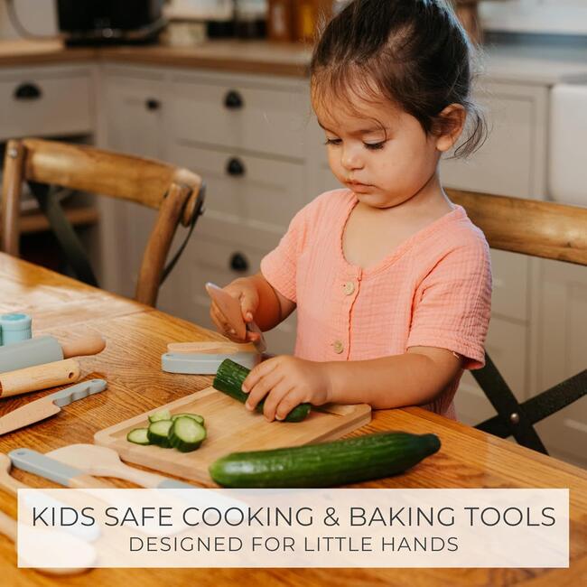 Wooden Cooking & Baking Set for Kids, Sage Green - Play Kits - 3