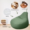 Stuffed Animal Storage Bean Bag Chair Cover for Kids, Sage - Kids Seating - 5