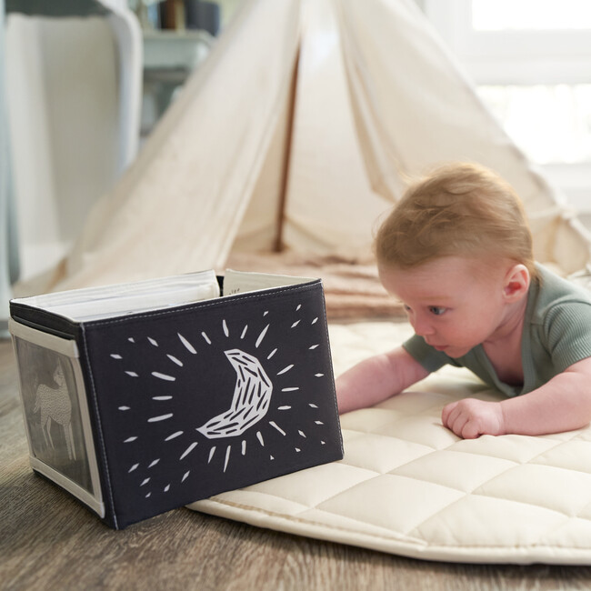 Soft Tummy Time Book w/ Stimulating Baby Safe Mirror, Black & White - Developmental Toys - 3