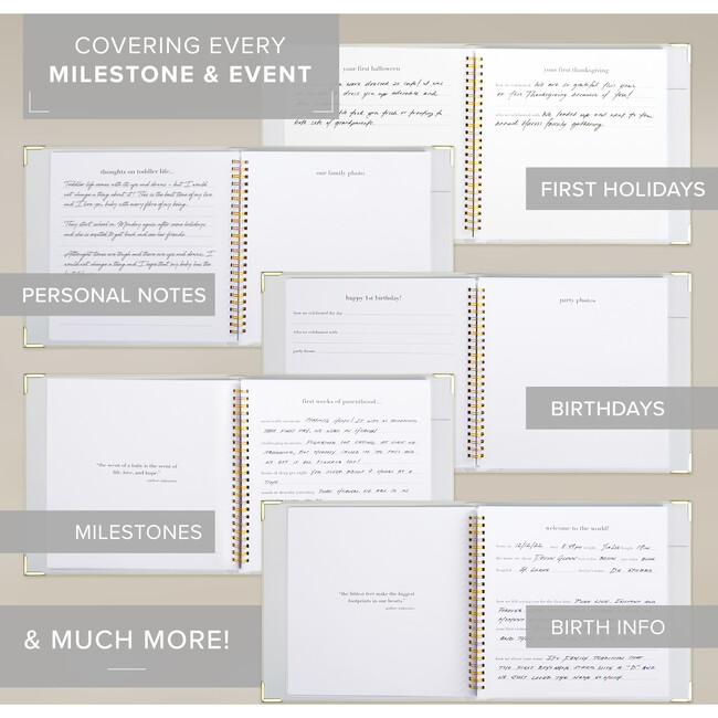 Keepsake Baby Memory Book for Boys and Girls, Pink - Books - 4