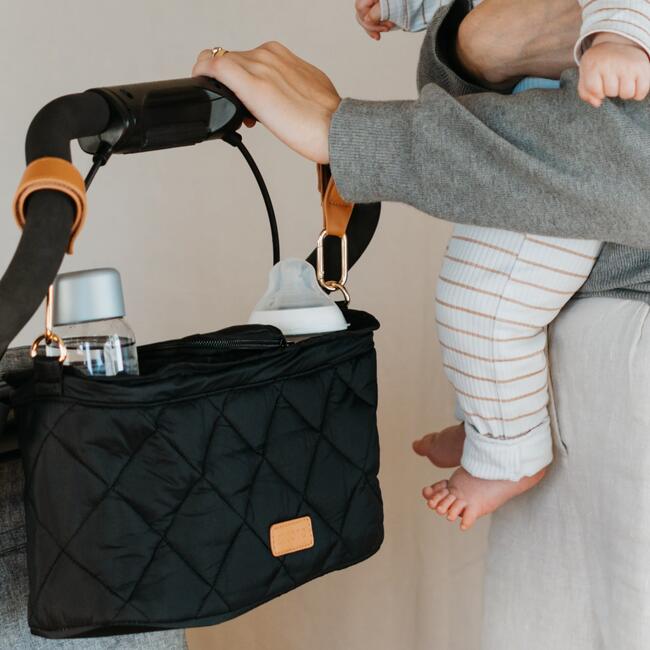 Beautiful Stroller Caddy Organizer With 2 Cup Holders, Black