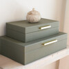Decorative Storage Boxes with Lids Set of 2 - Sage Green - Storage - 8