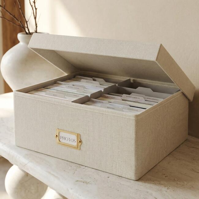 Decorative Photo Storage Box, Ivory - Storage - 8