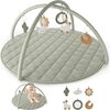 Beautiful Baby Play Gym and Tummy Time Mat, Sage Green - Activity Gyms - 1 - thumbnail