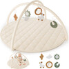 Beautiful Baby Play Gym and Tummy Time Mat, Beige - Activity Gyms - 1 - thumbnail