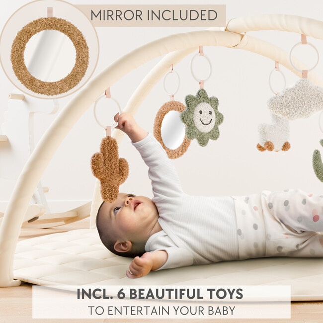 Beautiful Baby Play Gym and Tummy Time Mat, Beige - Activity Gyms - 3