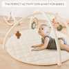 Beautiful Baby Play Gym and Tummy Time Mat, Beige - Activity Gyms - 4