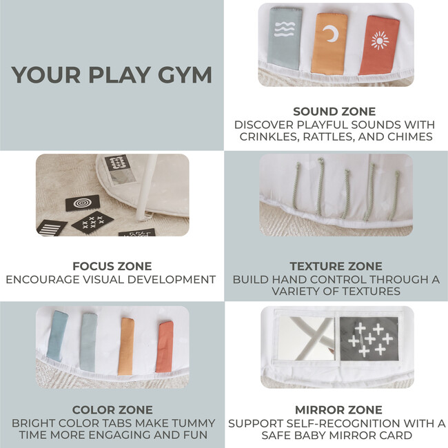 Beautiful Baby Play Gym and Tummy Time Mat, Colorful - Activity Gyms - 5