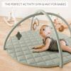 Beautiful Baby Play Gym and Tummy Time Mat, Sage Green - Activity Gyms - 4