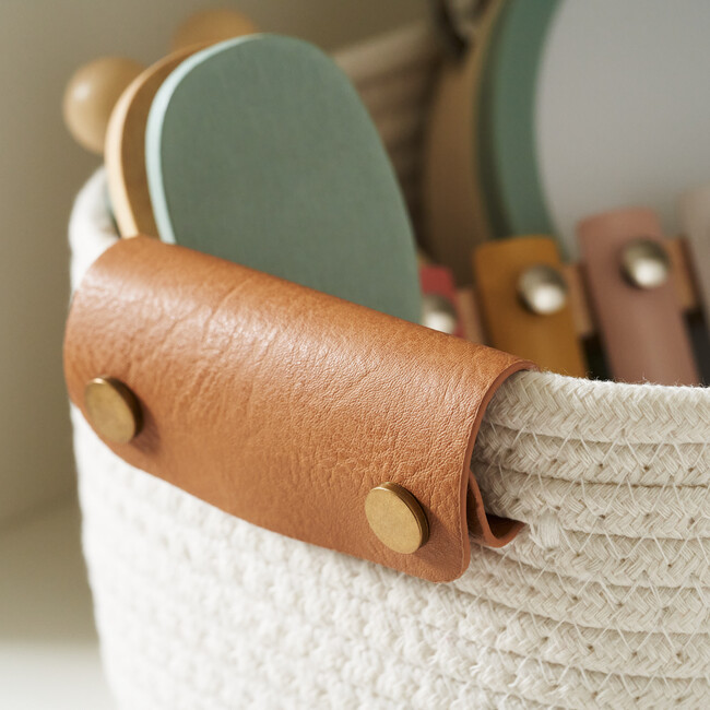 Beautiful Storage Basket Set of 5, Beige - Storage - 7