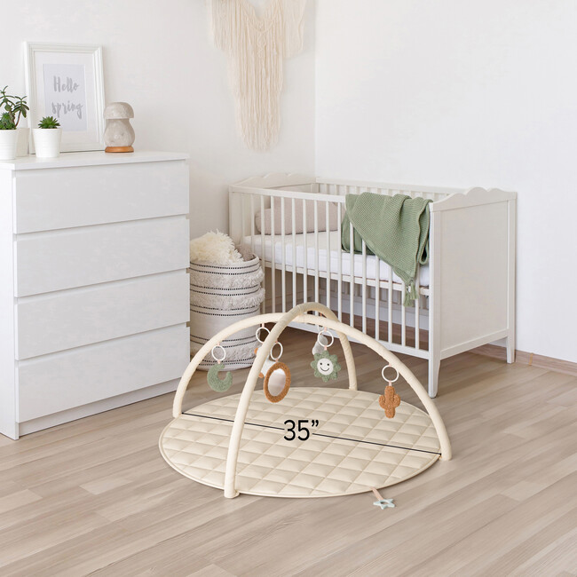 Beautiful Baby Play Gym and Tummy Time Mat, Beige - Activity Gyms - 7