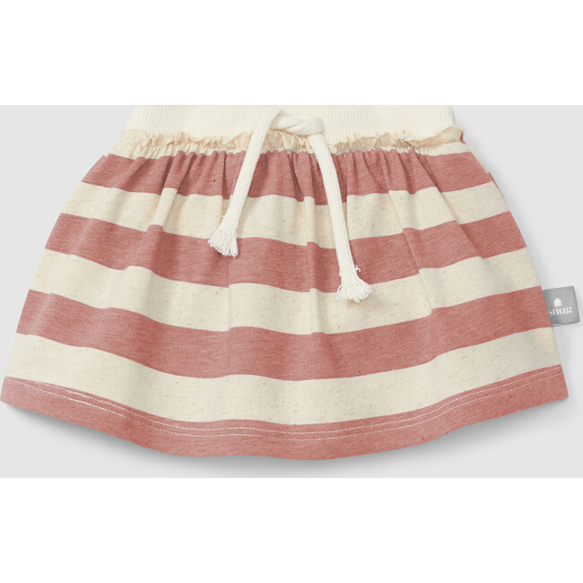 Stripe Pull On Skort, Terracotta Cream