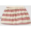 Stripe Pull On Skort, Terracotta Cream - Skirts - 2 - thumbnail