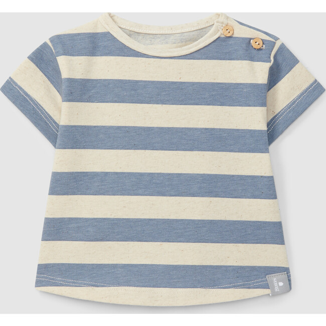 Stripe Short Sleeve T-Shirt, Indigo Cream