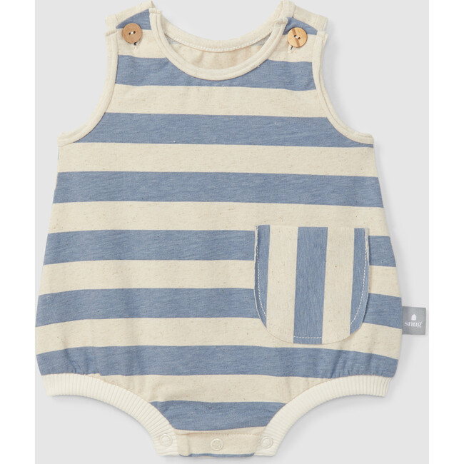 Stripe Bubble, Indigo Cream