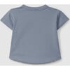 Short Sleeve Curved Hem T-Shirt, Indigo - T-Shirts - 2 - thumbnail