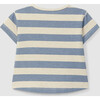 Stripe Short Sleeve T-Shirt, Indigo Cream - T-Shirts - 2