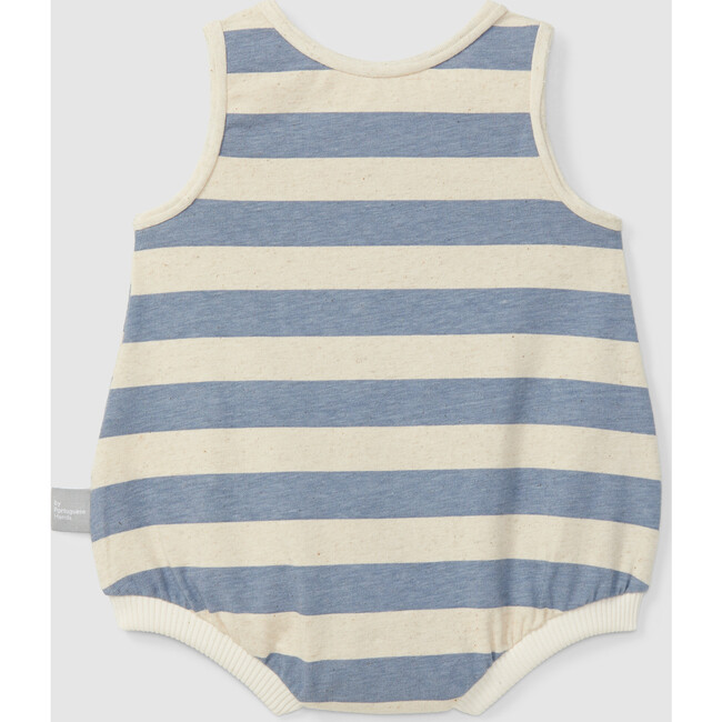 Stripe Bubble, Indigo Cream
