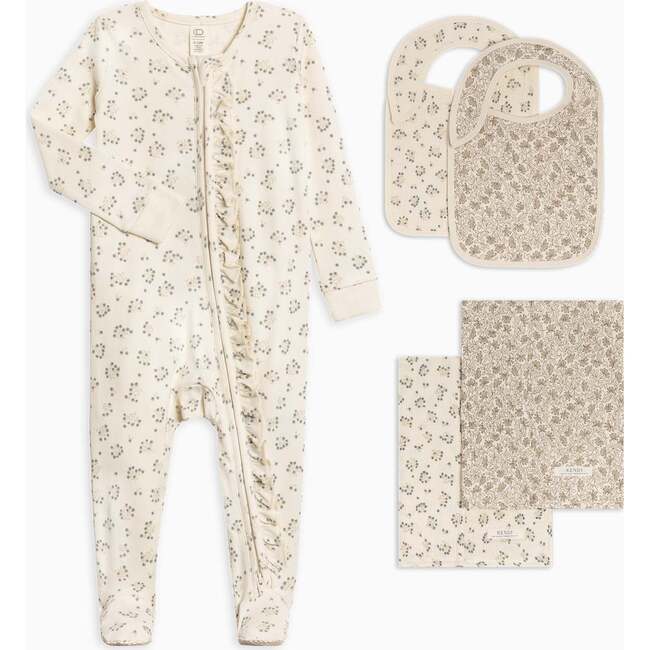 Organic Girls Layette Bundle Hayden Floral / Denim + Mist