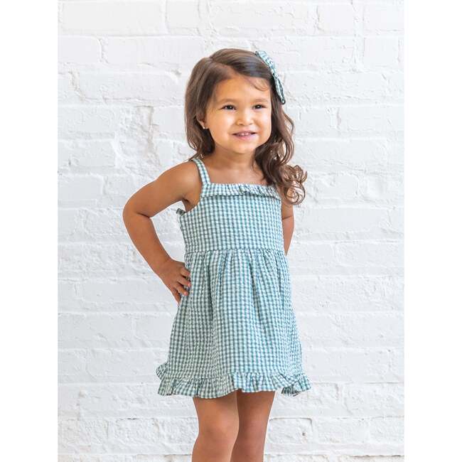 Juliette Seersucker Tank Dress, Laguna Gingham