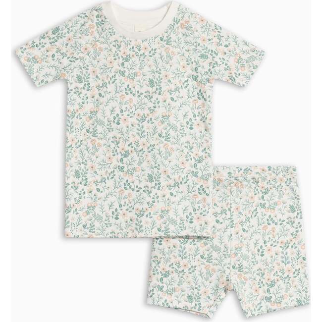 2-Piece Short Sleeve Jammie Set, Merion Floral / Laguna + Shell