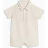 Mato Seersucker Collared Romper, Dune Stripe - Rompers - 1 - thumbnail