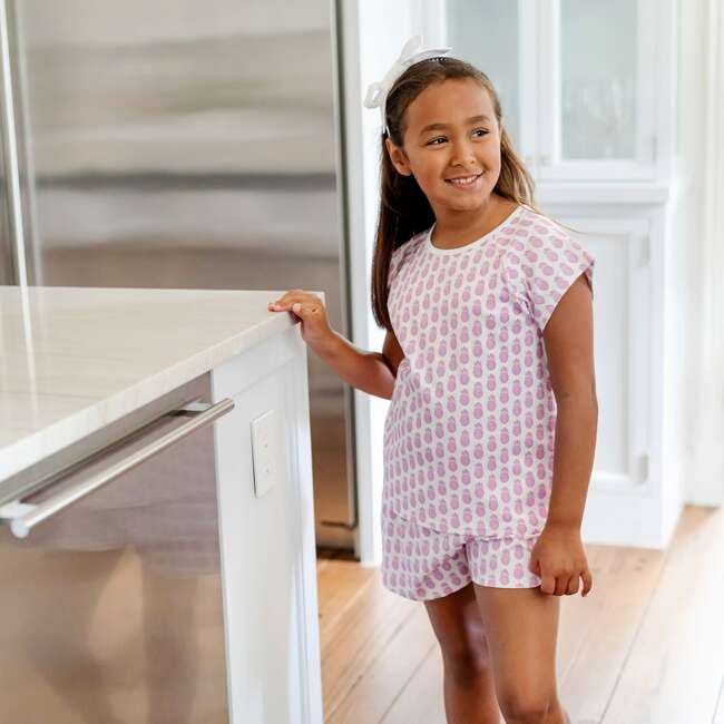 Emery Girls' Short Set - Palm Beach Pineapples