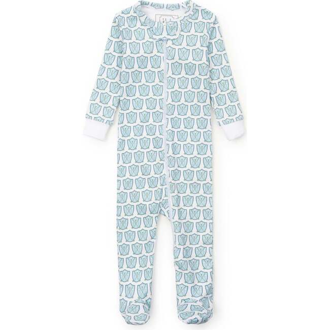 Parker Boys' Zipper Pajama Golf Crest Blue