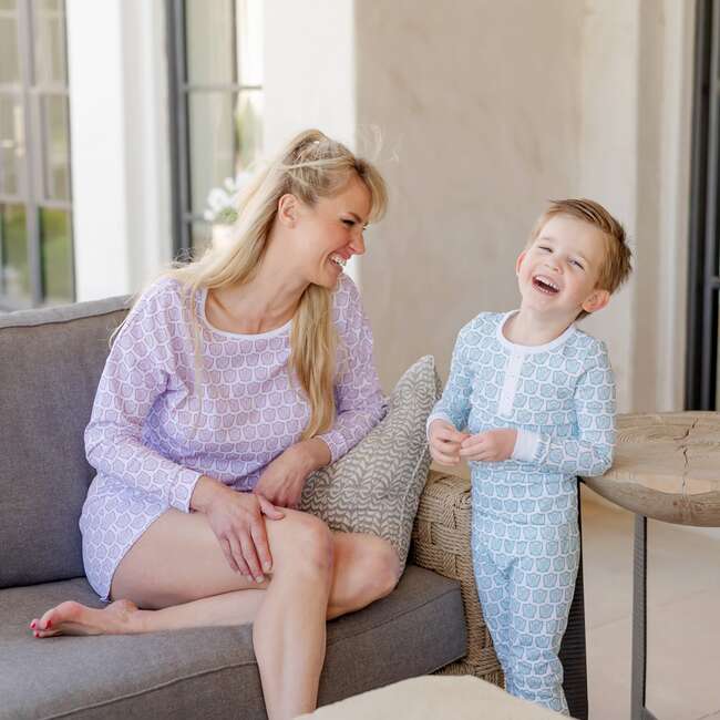 Anna Women's Longsleeve Short Set - Golf Crest Pink - Pajamas - 3