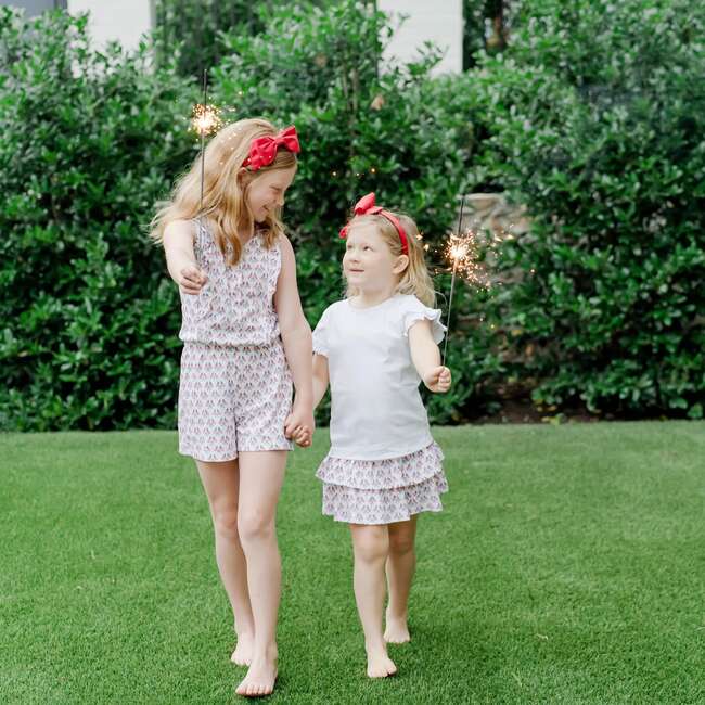 Lola Girls' Romper - Stars, Stripes and Bows