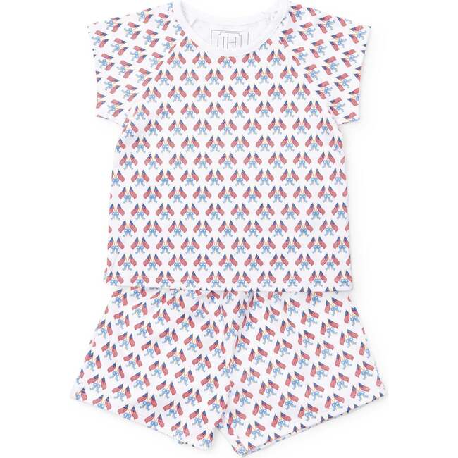 Emery Girls' Short Set - Stars, Stripes and Bows