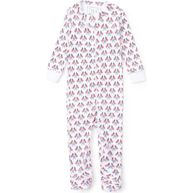 Parker Girls' Zipper Pajama - Stars, Stripes and Bows