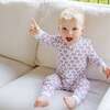 Parker Girls' Zipper Pajama - Stars, Stripes and Bows - Footie Pajamas - 2