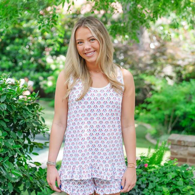 Mallory Women's Pajama Set - Stars, Stripes and Bows