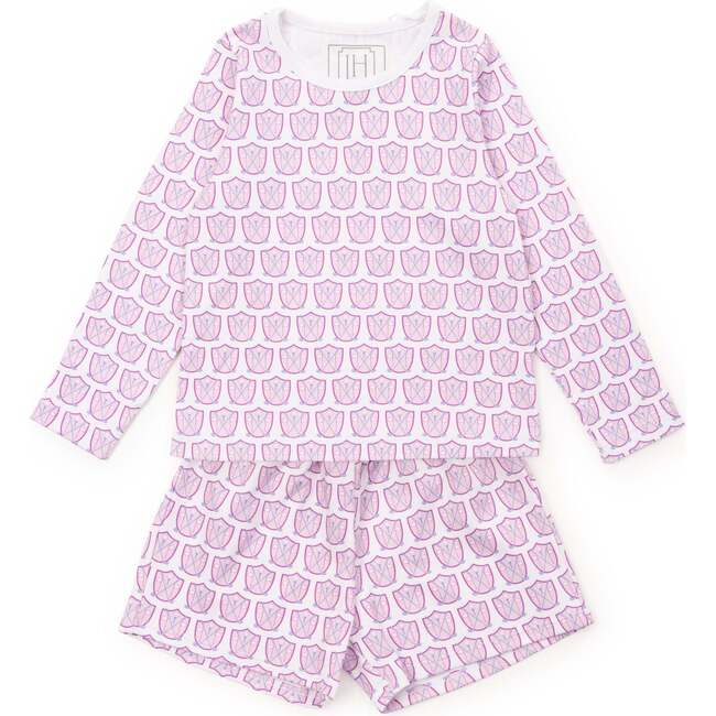 Sophie Girls' Short Set Golf Crest Pink