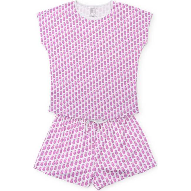 Riley Women's Pajama Short Set - Palm Beach Pineapples