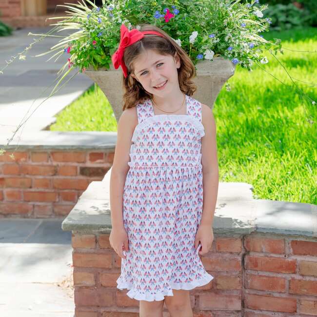 Eden Girls' Pima Cotton Dress - Stars, Stripes and Bows - Dresses - 4