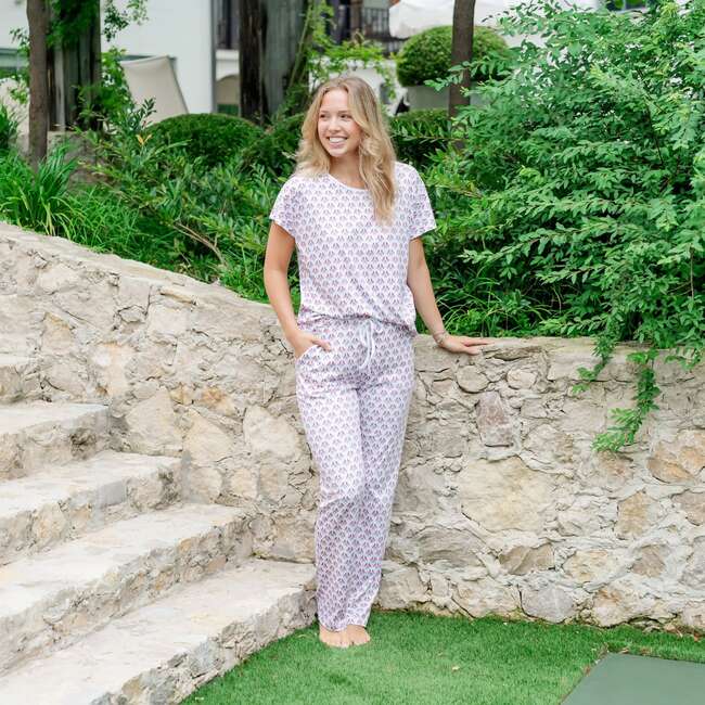 Marcia Women's Pima Cotton Pajama Pant Set - Stars, Stripes and Bows