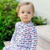 Parker Boys' Zipper Pajama - Patriotic Jeeps - Footie Pajamas - 2