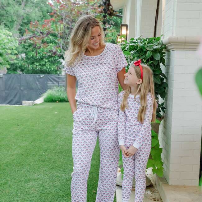 Marcia Women's Pima Cotton Pajama Pant Set - Stars, Stripes and Bows - Pajamas - 3