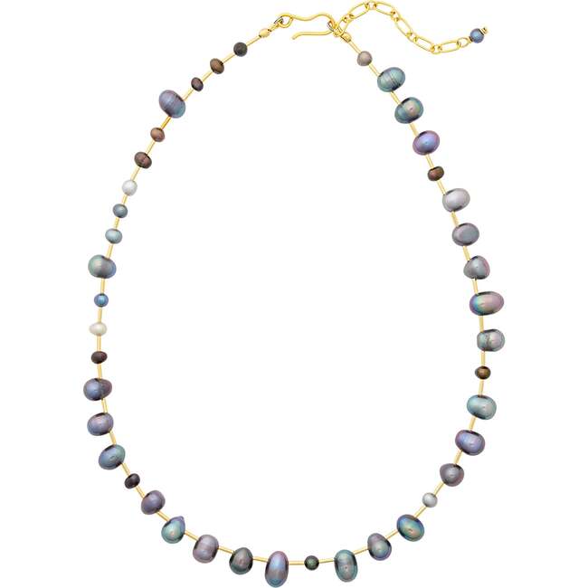 Golden Rod Necklace, Blue