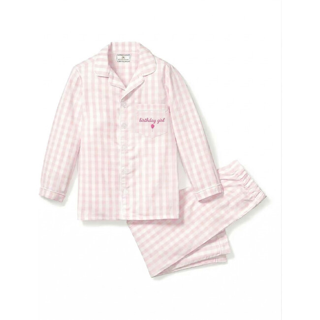 Petite Plume x Maisonette Gingham Pajamas, Birthday Girl
