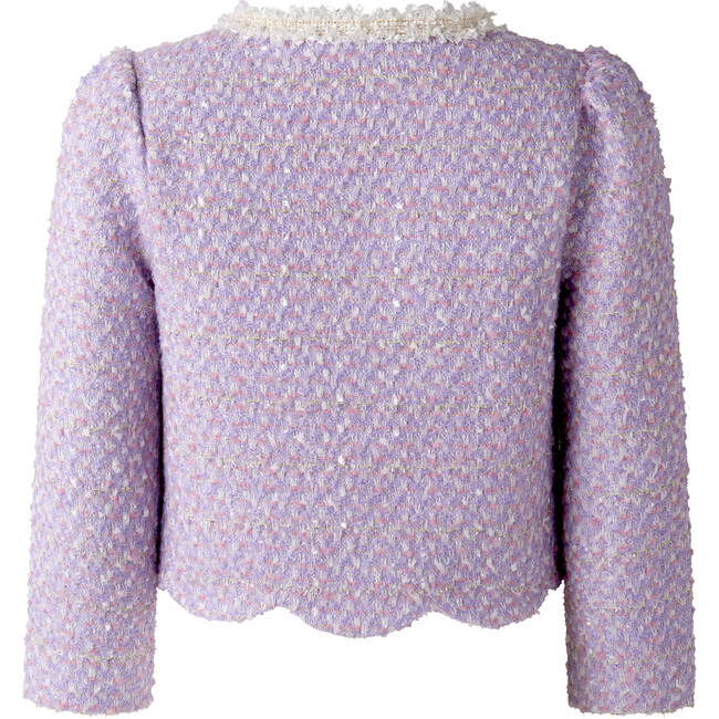 Tweed Scalloped Skirt Set, Purple - Mixed Apparel Set - 4