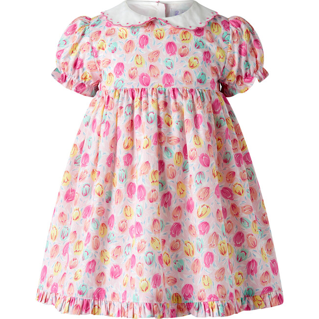Scalloped Collar Tulip Dress and Bloomers, Pink