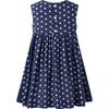 Star Print Bow Dress, Navy - Dresses - 2