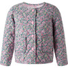 Floral Quilted Jacket, Pink - Jackets - 1 - thumbnail