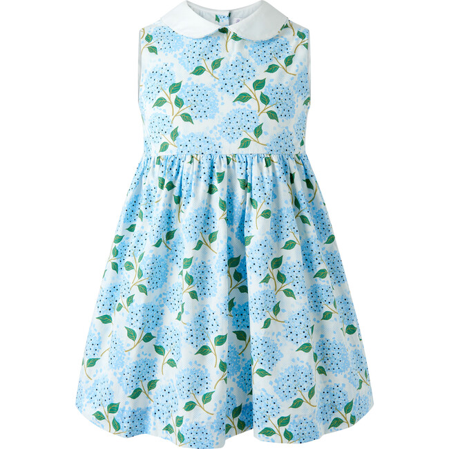 Hydrangea Peter Pan Collar Dress, Blue