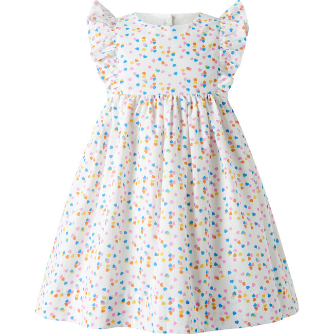 Heart Confetti Sundress & Hat, Ivory